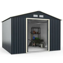 Costway Outdoor Tool Storage Shed Large Utility Storage House W/ Sliding Door -Landscape Zone GUEST e1d99118 489e 495e b192 d5c152f2f34e