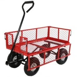 Sunnydaze Decor Sunnydaze Outdoor Lawn And Garden Heavy-Duty Durable Steel Mesh Utility Wagon Cart With Removable Sides 21 Sunnydaze Decor Sunnydaze Outdoor Lawn And Garden Heavy-Duty Durable Steel Mesh Utility Wagon Cart With Removable Sides -Landscape Zone GUEST e2dc8950 5593 4b1e 9aac 1b79932de0aa