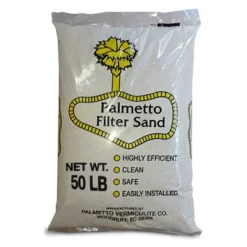 Palmetto Filter Sand For Residential And Commercial Pool Sand Filters For Removing Leaves, Dirt, Dust, And Small Particles, 50 Pound Bag (2 Pack)