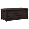 Keter Brightwood 120 Gallon All Weather Weatherproof Resin Outdoor Backyard Patio Porch Garden Deck Storage Bench With Easy Lift, Brown (2 Pack) -Landscape Zone GUEST e6cedcf4 e5d0 4625 8abc c490f2f09c0e