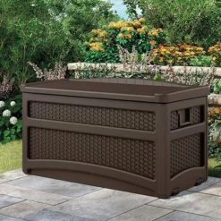 Suncast 73 Gallon Deck Box & Wicker Trash Hideaway Outdoor Garbage Bin, Java 7 Suncast 73 Gallon Deck Box & Wicker Trash Hideaway Outdoor Garbage Bin, Java -Landscape Zone GUEST e816fb33 4b0f 45a1 a831 8dfa0e8f7896