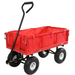 Sunnydaze Decor Sunnydaze Outdoor Lawn And Garden Heavy-Duty Steel Utility Cart With Removable Sides And Weather-Resistant Polyester Liner 22 Sunnydaze Decor Sunnydaze Outdoor Lawn And Garden Heavy-Duty Steel Utility Cart With Removable Sides And Weather-Resistant Polyester Liner -Landscape Zone GUEST e896d862 1935 40c3 a6fb 0ec56c619a97