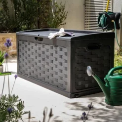 Starplast 88 Gallon Plastic Deck Box Black -Landscape Zone GUEST e92b8f31 8dda 4064 ae53 42ba8d8faeac