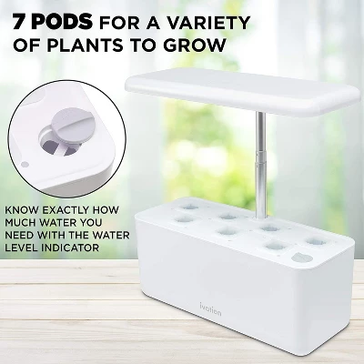 Ivation 7-Pod Indoor Herb Garden, Hydroponic Growing System Kit 3 Ivation 7-Pod Indoor Herb Garden, Hydroponic Growing System Kit