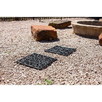 BirdRock Home Rubber Stepping Stone Tiles - 15 X 15" - Set Of 3 - Black 8 BirdRock Home Rubber Stepping Stone Tiles - 15 X 15" - Set Of 3 - Black - Image 6