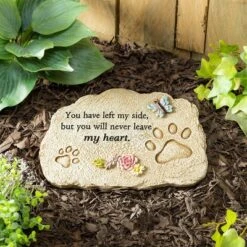 Evergreen 11.5" X 7.5" Memorial Garden Stone, Pet Devotion -Landscape Zone GUEST ec2754dc b38d 4d87 9911 32cdc954d945
