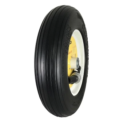 Marathon Tire 10.3" Universal Fit Wheelbarrow Flat Free Tire And Wheel Assembly 3 Marathon Tire 10.3" Universal Fit Wheelbarrow Flat Free Tire And Wheel Assembly
