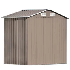 Patio 6ft X4ft Metal Storage Shed With Lockable Door, Tool Cabinet With Vents And Foundation-ModernLuxe -Landscape Zone GUEST f0e7cf9d bd28 4755 bca1 710f4d1c1fb9