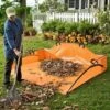 Plow & Hearth - EZ Outdoor Leaf Hauler With Handles For Outdoor Leaf Clean Up, 4'L X 6'W -Landscape Zone GUEST f190ab58 a4e4 44d2 a884 b2b734b511f8