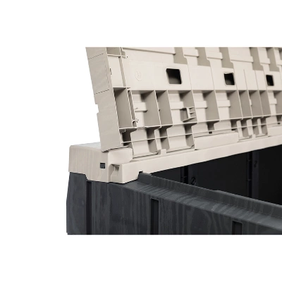 Toomax Stora Way All-Weather Outdoor Horizontal 4.25' X 2.5' Storage Shed Cabinet For Trash Cans, Garden Tools, And Yard Equipment, Taupe Gray/Brown 5 Toomax Stora Way All-Weather Outdoor Horizontal 4.25' X 2.5' Storage Shed Cabinet For Trash Cans, Garden Tools, And Yard Equipment, Taupe Gray/Brown - Image 3