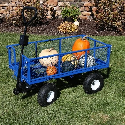 Sunnydaze Decor Sunnydaze Outdoor Lawn And Garden Heavy-Duty Durable Steel Mesh Utility Dump Wagon Cart With Removable Sides 12 Sunnydaze Decor Sunnydaze Outdoor Lawn And Garden Heavy-Duty Durable Steel Mesh Utility Dump Wagon Cart With Removable Sides - Image 10