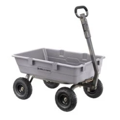 Gorilla Carts 800 Pound Capacity Heavy Duty Poly Yard Garden Steel Dump Utility Wheelbarrow Wagon Cart With 2 In 1 Towing ATV Handle, Gray 8 Gorilla Carts 800 Pound Capacity Heavy Duty Poly Yard Garden Steel Dump Utility Wheelbarrow Wagon Cart With 2 In 1 Towing ATV Handle, Gray -Landscape Zone GUEST fbb8089f 189e 47aa b883 68a10eac14dd