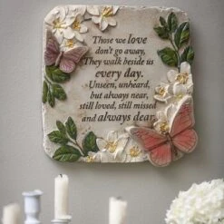 Evergreen Those We Love, Butterflies Garden Stone- 11 X 11 Inches Garden And Yard Decor -Landscape Zone GUEST fd56e277 5d20 457d b5fd 4df0ddf40e85